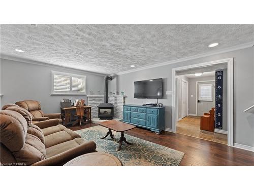 22 Walsh Court, Brantford, ON - Indoor Photo Showing Living Room With Fireplace