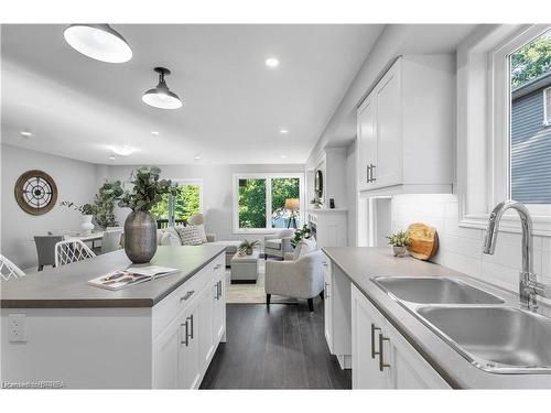 94 Sovereign Street W, Waterford, ON - Indoor Photo Showing Kitchen With Double Sink