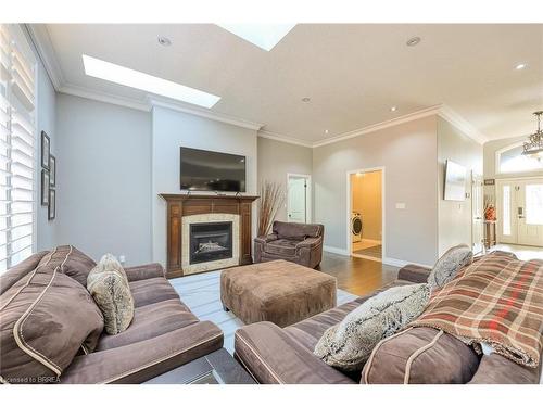 501 Sparkys Lane, Woodstock, ON - Indoor Photo Showing Living Room With Fireplace