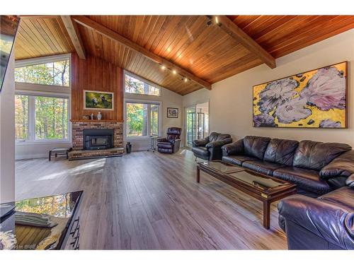 2 Meadowood Drive, St. George, ON - Indoor Photo Showing Living Room With Fireplace