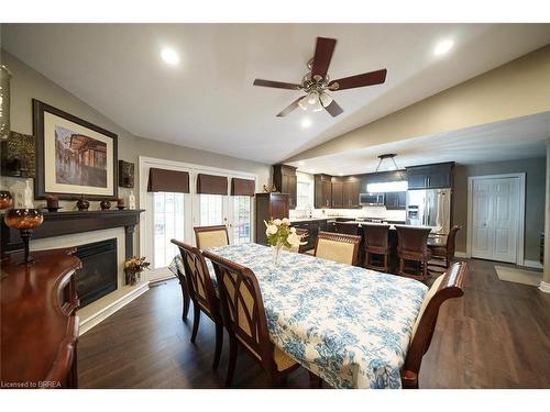 75 Washington Street, Paris, ON - Indoor Photo Showing Dining Room With Fireplace