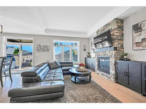 223 Oak Street, Simcoe, ON - Indoor Photo Showing Living Room With Fireplace