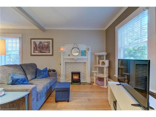 28 Foster Street, Brantford, ON - Indoor Photo Showing Living Room With Fireplace