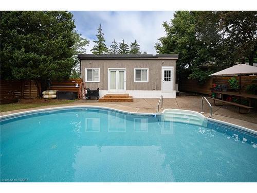 122 Balmoral Drive, Brantford, ON - Outdoor With In Ground Pool With Backyard