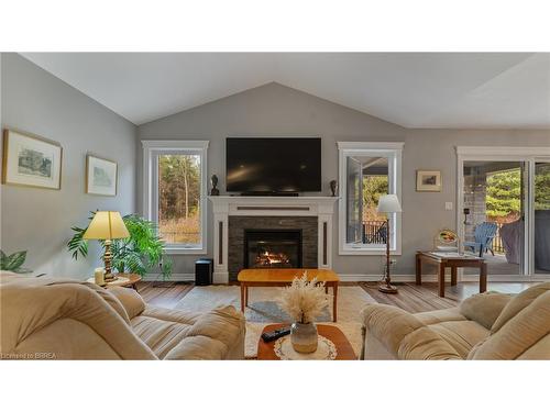 134 Angler Avenue, Port Dover, ON - Indoor Photo Showing Living Room With Fireplace