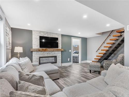 235 Oakland Road, Scotland, ON - Indoor Photo Showing Living Room With Fireplace