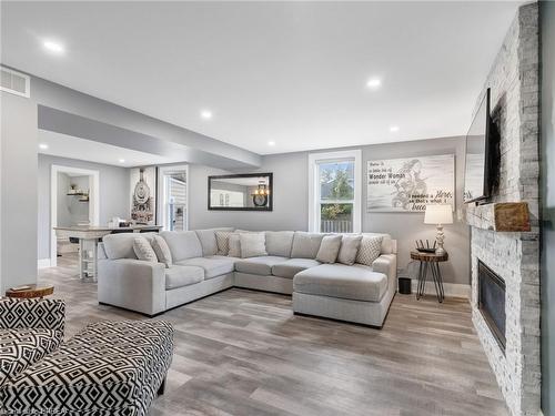 235 Oakland Road, Scotland, ON - Indoor Photo Showing Living Room With Fireplace