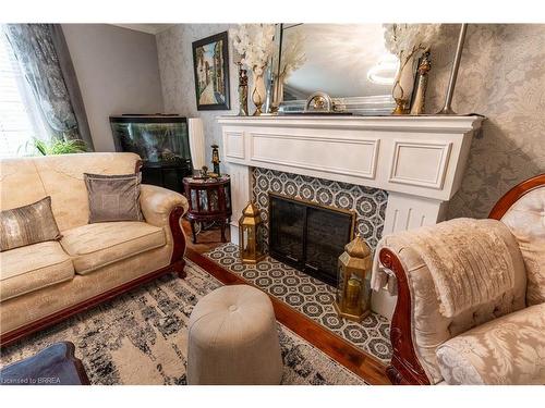 60 Highland Drive, Brantford, ON - Indoor Photo Showing Living Room With Fireplace