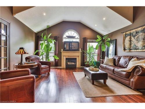 95 Blackburn Drive, Brantford, ON - Indoor Photo Showing Living Room With Fireplace