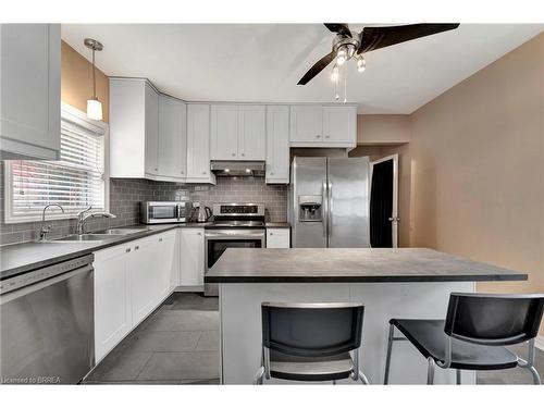 156 Park Avenue, Brantford, ON - Indoor Photo Showing Kitchen With Stainless Steel Kitchen With Double Sink With Upgraded Kitchen