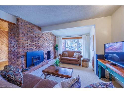 345 College Avenue, Simcoe, ON - Indoor Photo Showing Living Room With Fireplace