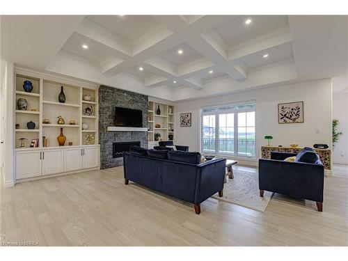 18 Bannister Street, Oakland, ON - Indoor Photo Showing Living Room With Fireplace