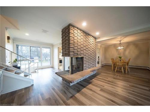 37 Allwood Street, Brantford, ON - Indoor Photo Showing Living Room With Fireplace