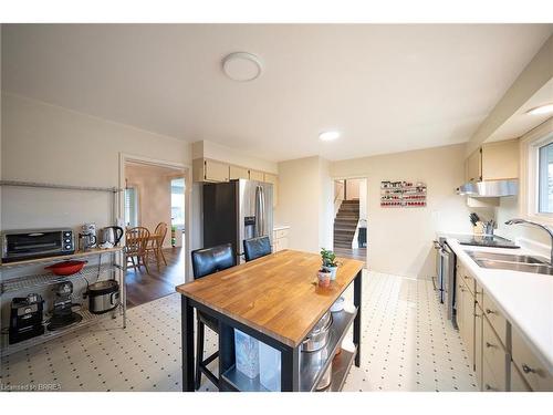 37 Allwood Street, Brantford, ON - Indoor Photo Showing Kitchen With Double Sink