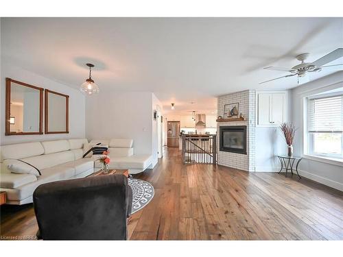 9 Kiwanis Avenue, Port Dover, ON - Indoor Photo Showing Living Room With Fireplace