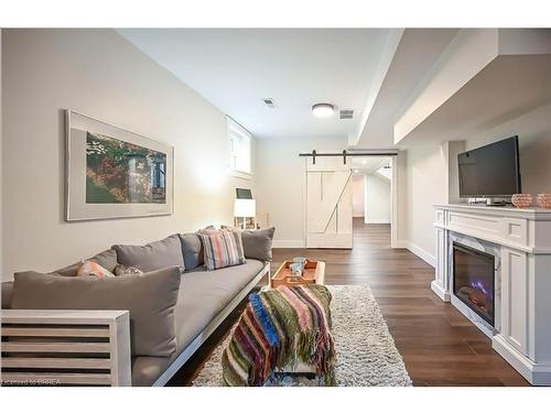 9 Kiwanis Avenue, Port Dover, ON - Indoor Photo Showing Living Room With Fireplace