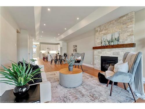 101 Craddock Boulevard, Jarvis, ON - Indoor Photo Showing Living Room With Fireplace