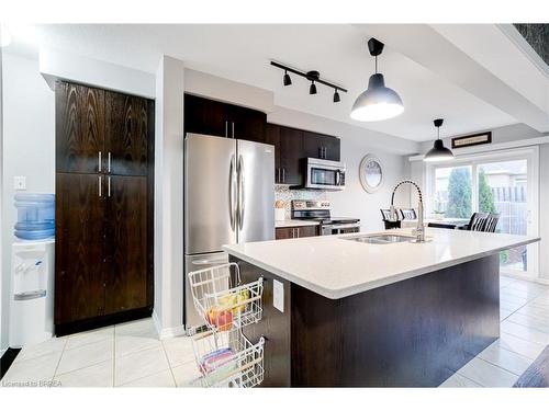 69 English Lane, Brantford, ON - Indoor Photo Showing Kitchen With Stainless Steel Kitchen With Double Sink With Upgraded Kitchen