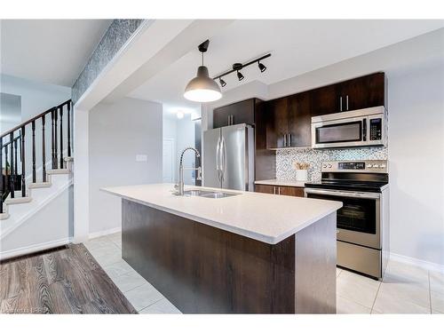 69 English Lane, Brantford, ON - Indoor Photo Showing Kitchen With Stainless Steel Kitchen With Double Sink With Upgraded Kitchen