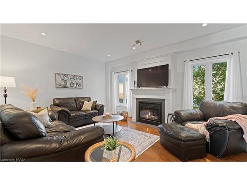 36 Kellogg Avenue, Mount Hope, ON - Indoor Photo Showing Living Room With Fireplace