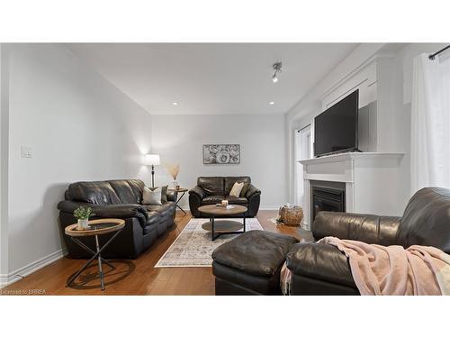 36 Kellogg Avenue, Mount Hope, ON - Indoor Photo Showing Living Room With Fireplace