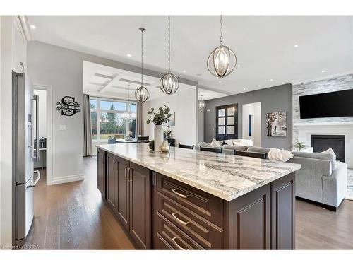 193 King Edward Street, Paris, ON - Indoor Photo Showing Kitchen With Fireplace With Upgraded Kitchen