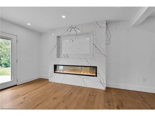 396 Denlow Avenue, Hamilton, ON - Indoor Photo Showing Living Room With Fireplace