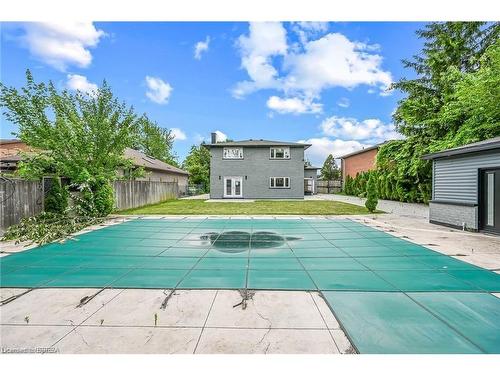 396 Denlow Avenue, Hamilton, ON - Outdoor With In Ground Pool With Backyard