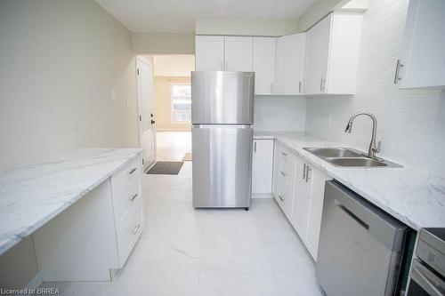 46 Enfield Crescent, Brantford, ON - Indoor Photo Showing Kitchen With Double Sink