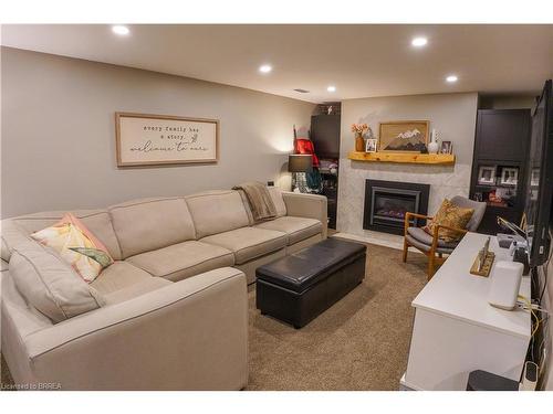 71 Norman Street, Brantford, ON - Indoor Photo Showing Living Room With Fireplace