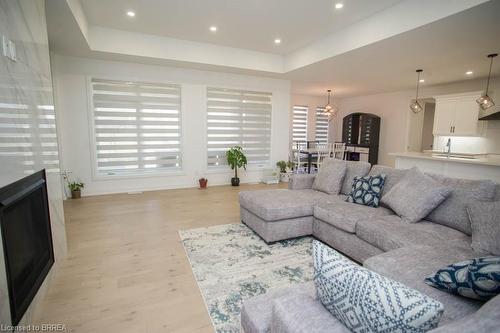 14 Bowen Place, Oakland, ON - Indoor Photo Showing Living Room With Fireplace