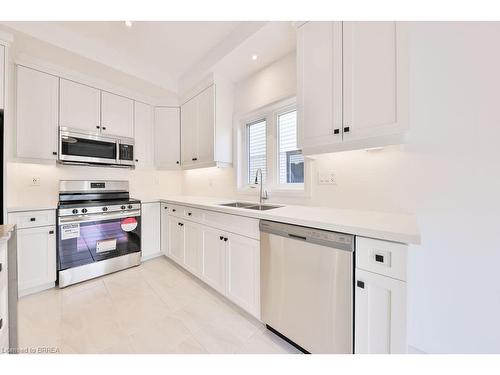 Upper-24 Broddy Avenue, Brantford, ON - Indoor Photo Showing Kitchen With Double Sink