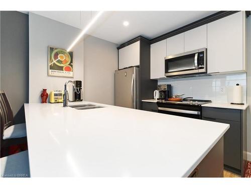 409-34 Norman Street, Brantford, ON - Indoor Photo Showing Kitchen With Double Sink