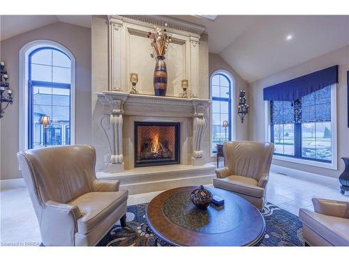 1521 2Nd Concession Road, Delhi, ON - Indoor Photo Showing Living Room With Fireplace