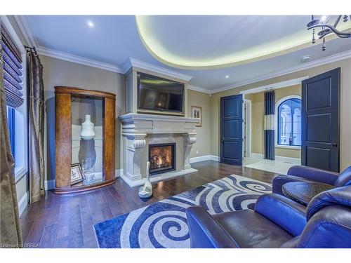 1521 2Nd Concession Road, Delhi, ON - Indoor Photo Showing Living Room With Fireplace