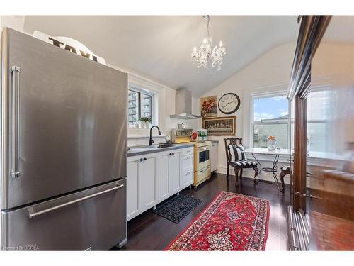 53 Charlotte Street, Brantford, ON - Indoor Photo Showing Kitchen With Double Sink