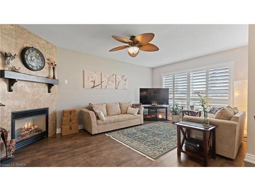 45 Waldie Crescent, Brantford, ON - Indoor Photo Showing Living Room With Fireplace