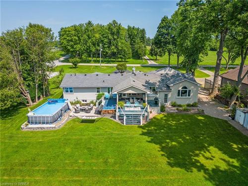 268 German School Road, Paris, ON - Outdoor With Above Ground Pool With Backyard