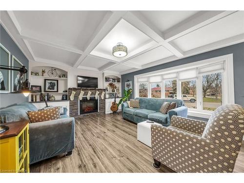 45 Marvin Avenue, Brantford, ON - Indoor Photo Showing Living Room With Fireplace