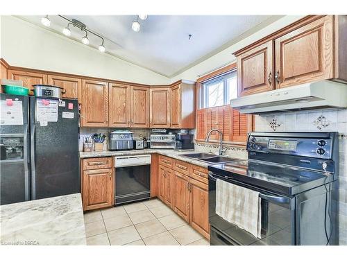 128 Aspen Street, Paris, ON - Indoor Photo Showing Kitchen With Double Sink