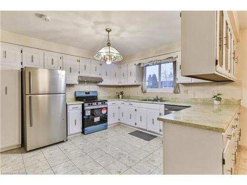 17 Shalfleet Boulevard, Brantford, ON - Indoor Photo Showing Kitchen With Double Sink