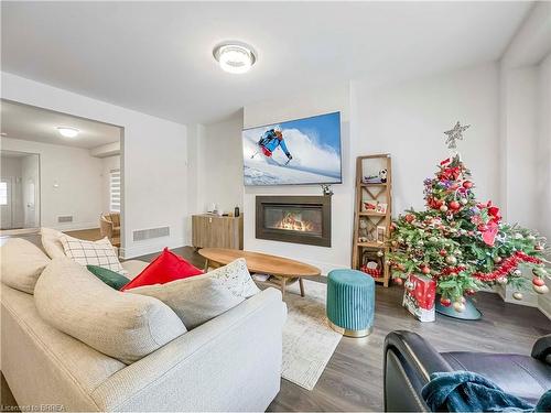 64 Macklin Street, Brantford, ON - Indoor Photo Showing Living Room With Fireplace