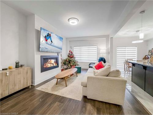 64 Macklin Street, Brantford, ON - Indoor Photo Showing Living Room With Fireplace