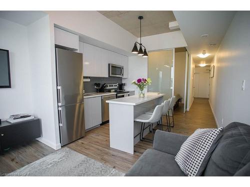 613-7 Erie Avenue, Brantford, ON - Indoor Photo Showing Kitchen With Stainless Steel Kitchen