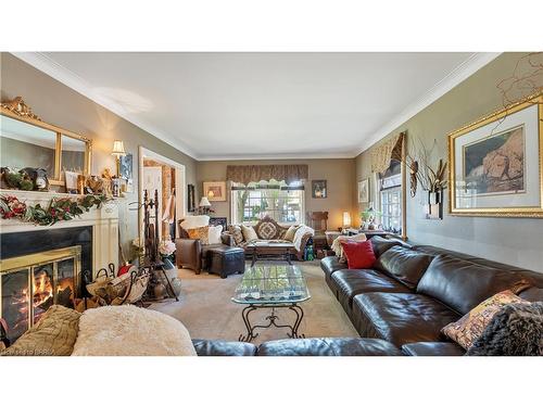 46 Devon Street, Brantford, ON - Indoor Photo Showing Living Room With Fireplace