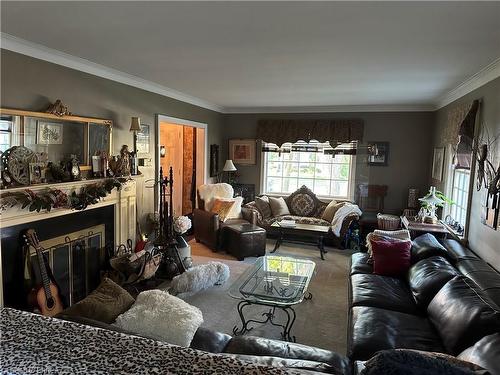 46 Devon Street, Brantford, ON - Indoor Photo Showing Living Room With Fireplace