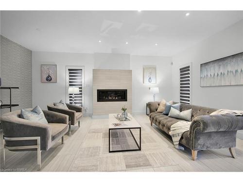 1157 Eagletrace Drive, London, ON - Indoor Photo Showing Living Room With Fireplace