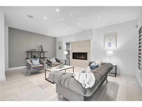 1157 Eagletrace Drive, London, ON - Indoor Photo Showing Living Room With Fireplace