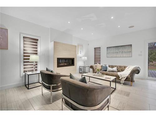 1157 Eagletrace Drive, London, ON - Indoor Photo Showing Living Room With Fireplace