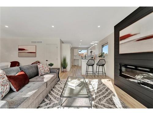 6 Pembroke Avenue, Brantford, ON - Indoor Photo Showing Living Room With Fireplace